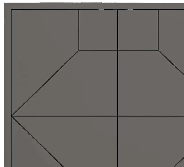 Μπουφές Dune σε ανθρακί απόχρωση 181x35x77.4εκ 181x35x77.4 εκ.