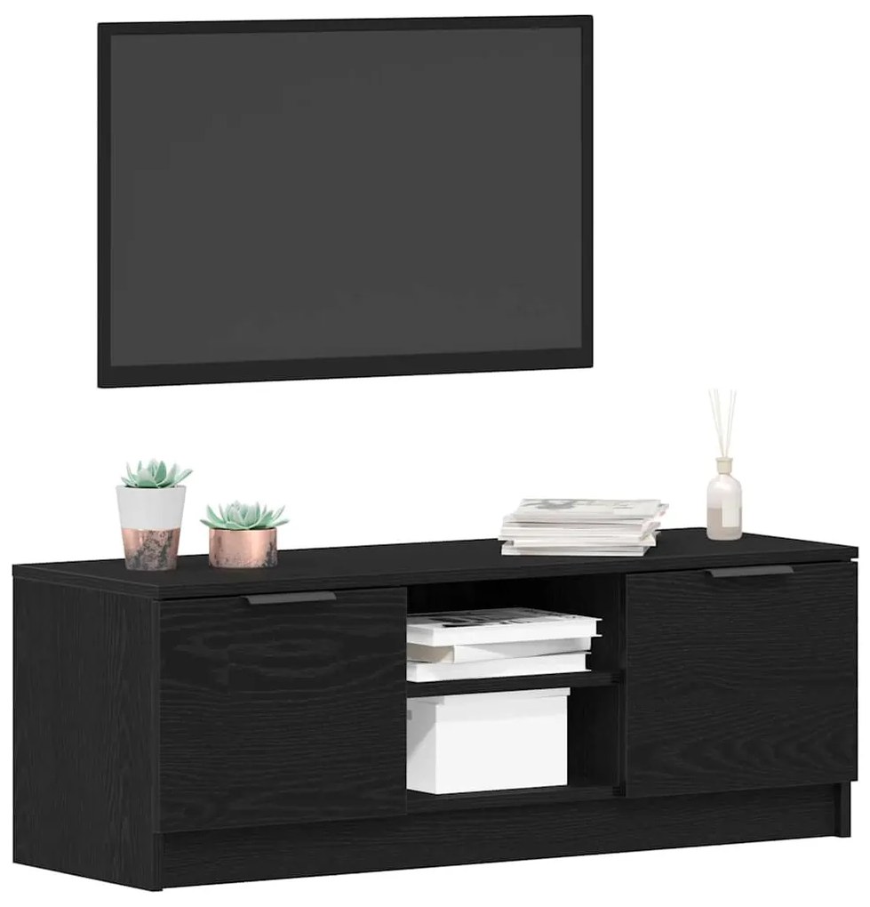 vidaXL Ντουλάπι TV Μαύρο 102 x 35 x 36.5 εκ Επεξεργασμένο ξύλο