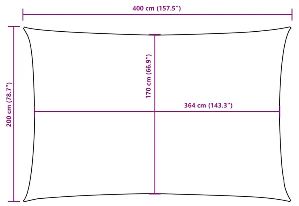 ΠΑΝΙ ΣΚΙΑΣΗΣ ΟΡΘΟΓΩΝΙΟ ΚΡΕΜ 2 X 4 Μ. ΑΠΟ ΎΦΑΣΜΑ OXFORD 42298