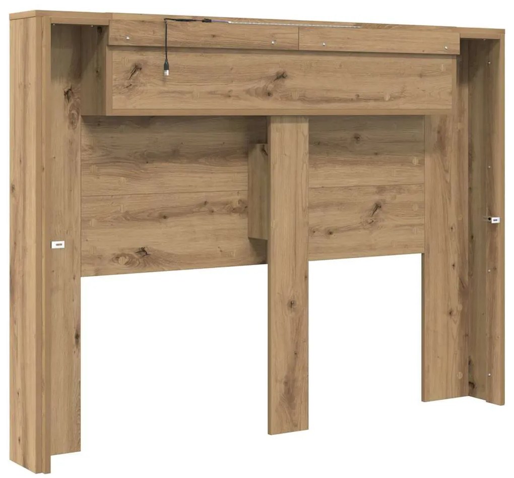 vidaXL Κεφαλάρι Artisan Oak 140 x 17 x 104,5 εκ Επεξεργασμένο ξύλο