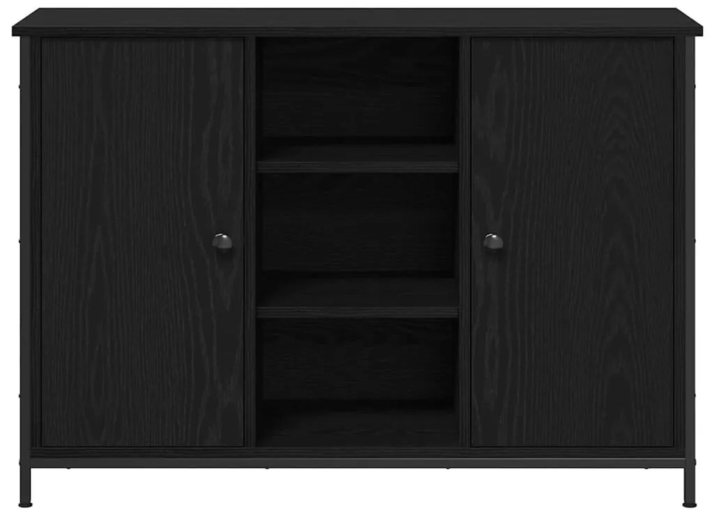 vidaXL Πλαϊνό γραφείο Μαύρη δρυς 100 x 35 x 70 εκ. Επεξεργασμένο ξύλο