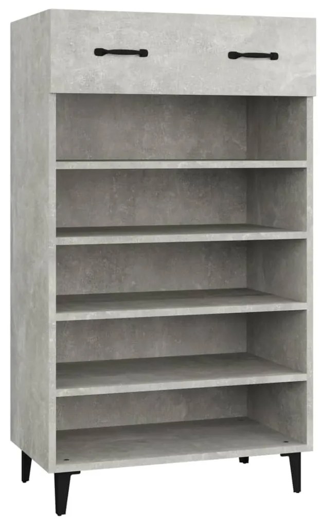 vidaXL Παπουτσοθήκη Γκρι Σκυροδέματος 60x35x105 εκ. Επεξεργασμένο Ξύλο
