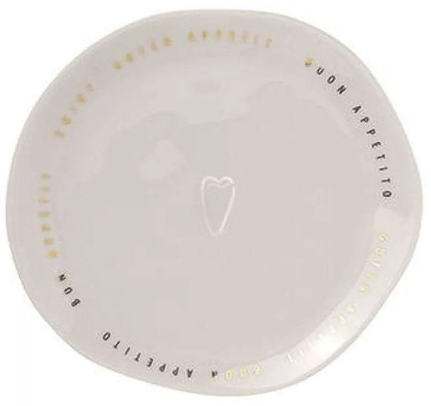 Πιάτο Γλυκού Bon Apetit RD0011370 13,4cm White-Gold Raeder Πορσελάνη