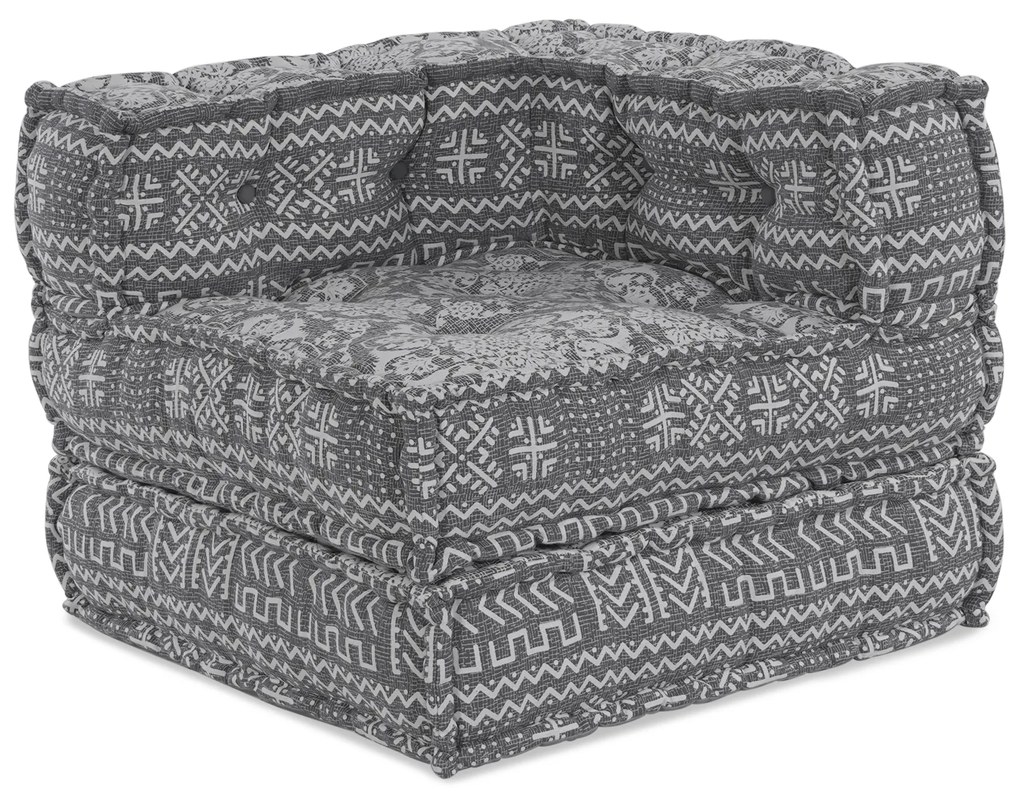vidaXL Μοδάτος Πούφος Ανοιχτό Γκρι 70x70x54 Ύφασμα