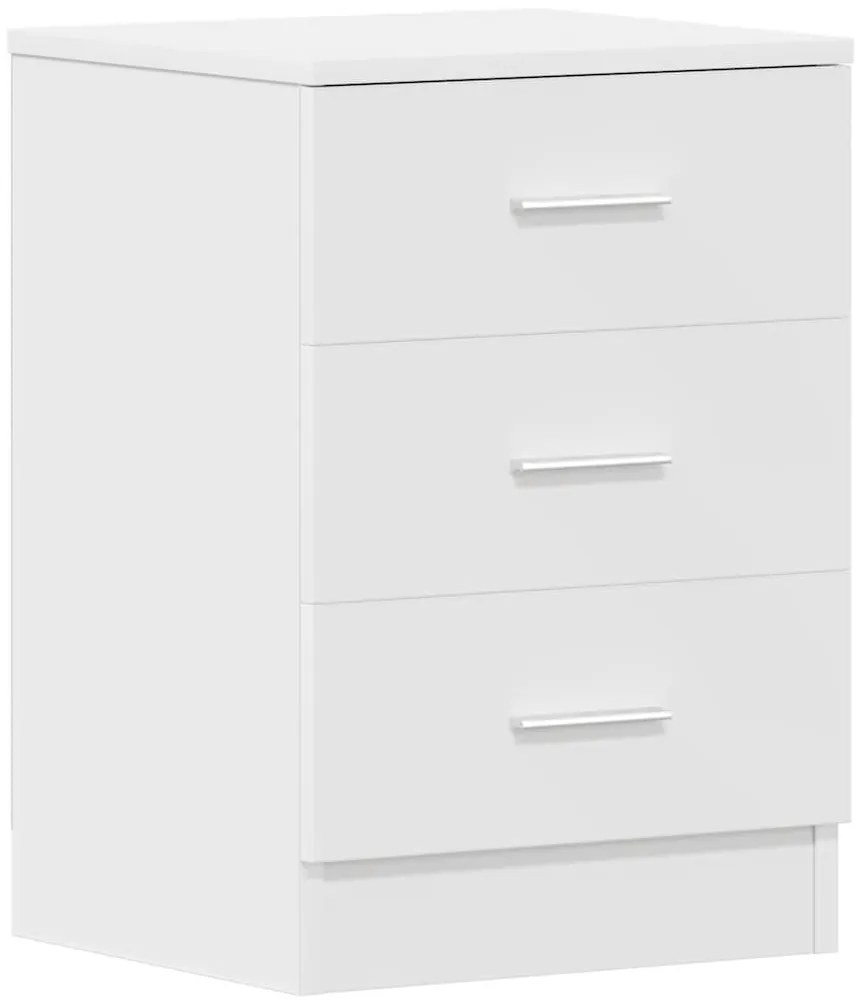vidaXL Κομοδίνα 2 τεμ. Λευκά 38 x 35 x 56 εκ. από Επεξ. Ξύλο