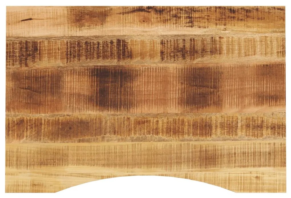 vidaXL Επιφάνεια Γραφείου Καμπύλη 90x60x2,5 εκ Μασίφ Ακατ. Μάνγκο