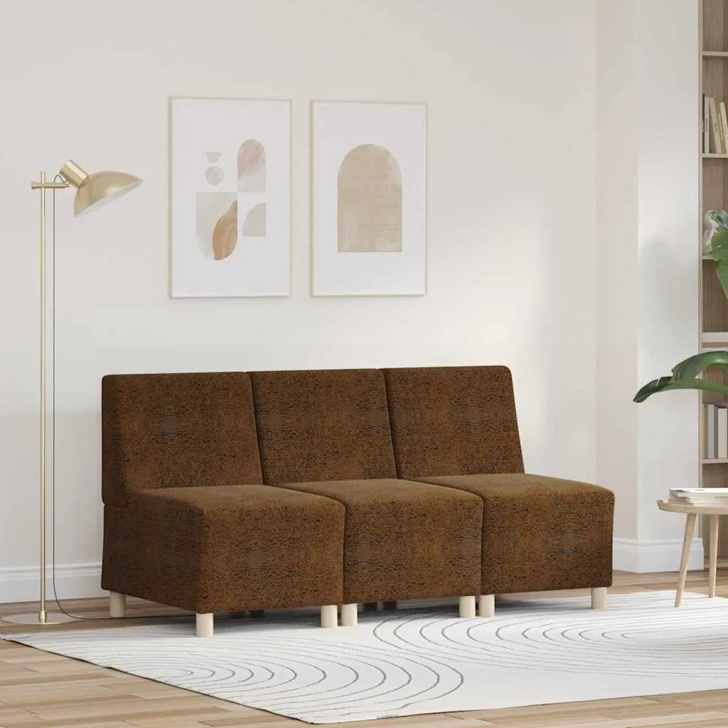 vidaXL Καθίσμα Σαλονιού 3 pcs Καφέ 55 x 74 x 82 εκ.