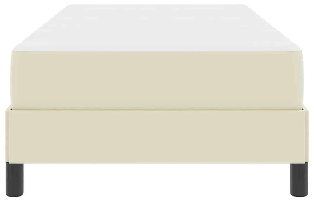 vidaXL Σκελετός Κρεβατιού με στρώμα Κρεμ 100 x 200 cm ύφασμα