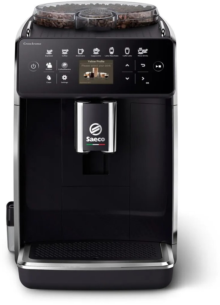 Saeco SM6480/00 GranAroma Αυτόματη Μηχανή Espresso 1500W Πίεσης 15bar για Cappuccino με Μύλο Άλεσης Μαύρη