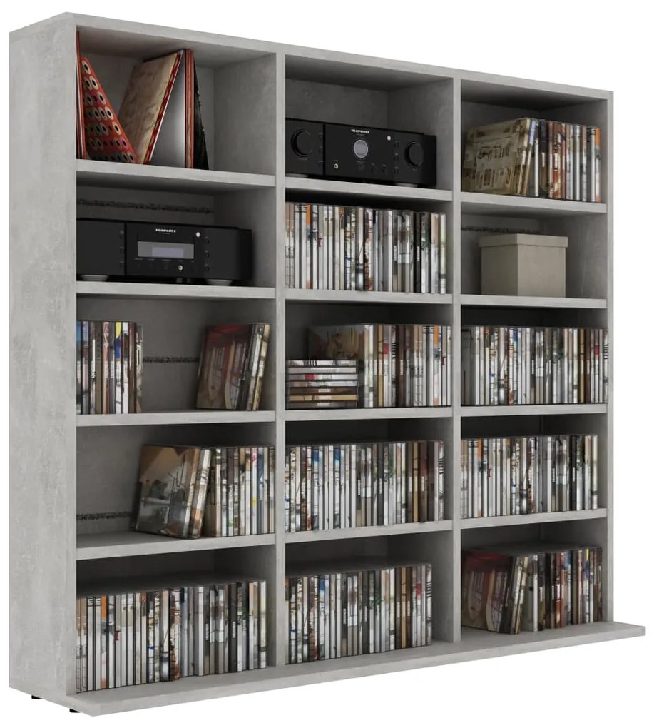 Έπιπλο για CD Γκρι του Σκυροδέματος 100x23x89,5 εκ. Επεξ. Ξύλο 801791