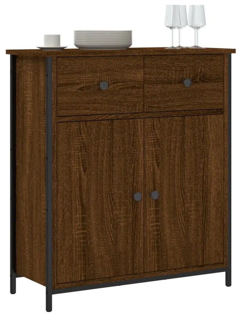 vidaXL Ντουλάπι Καφέ Δρυς 70 x 30 x 80 εκ. από Επεξεργ. Ξύλο