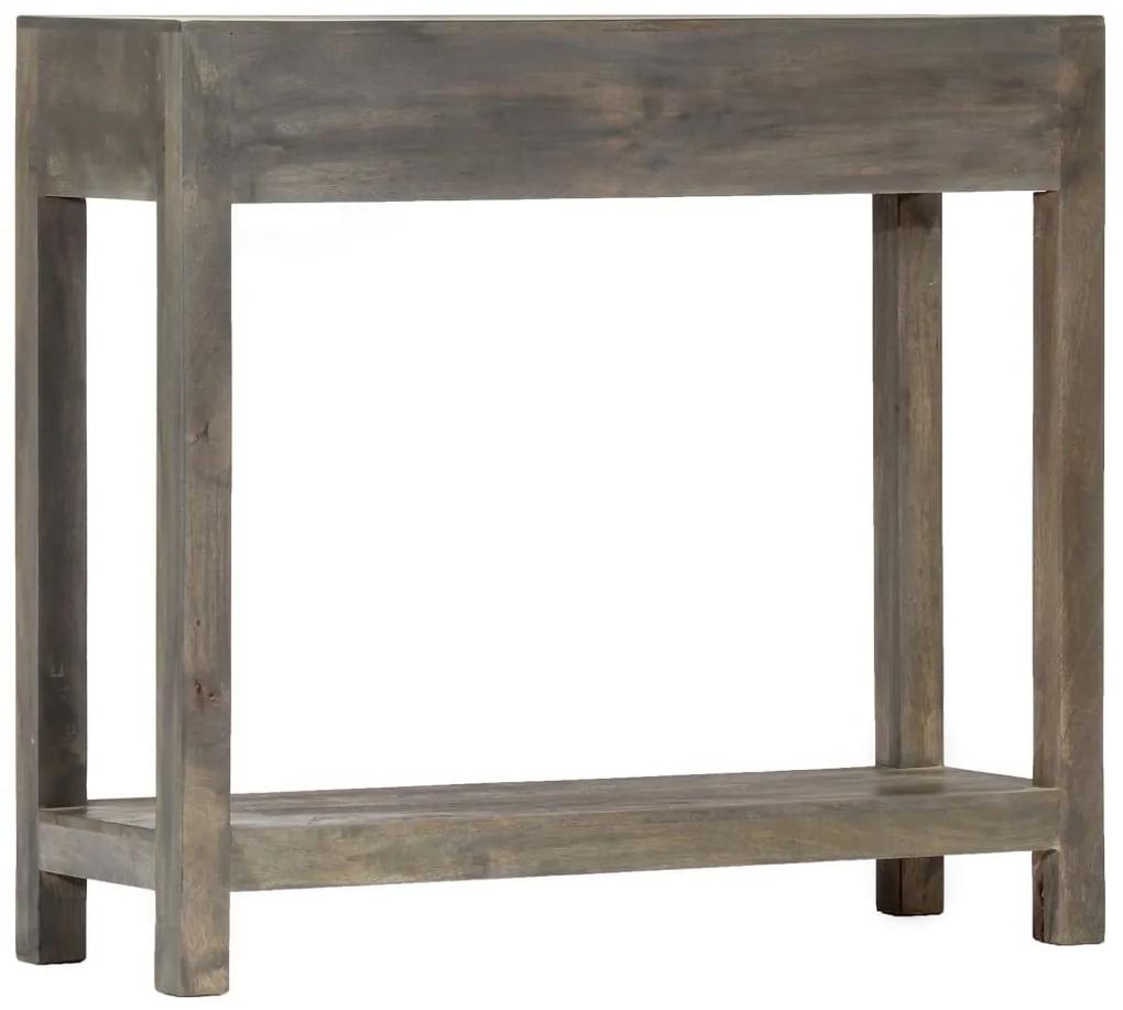 Τραπέζι Κονσόλα 86 x 30 x 76 εκ. από Μασίφ Ξύλο Μάνγκο - Γκρι