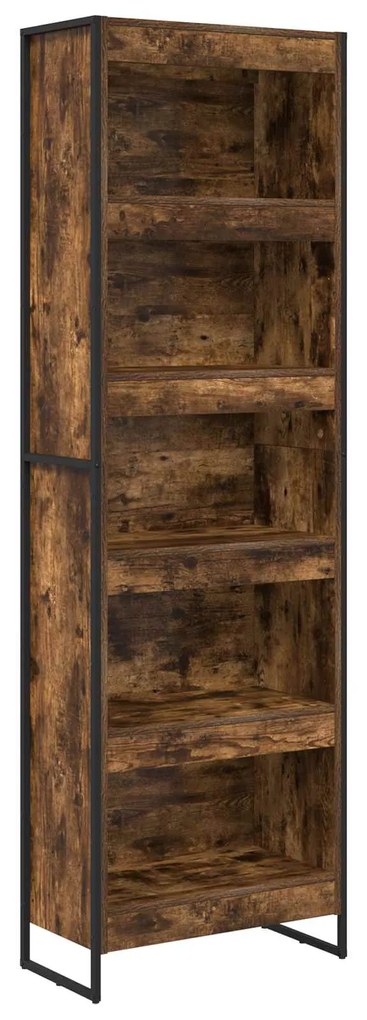 vidaXL Βιβλιοθήκη 2 pcs Καπνιστό Δρύς 80 x 30 x 155 εκ