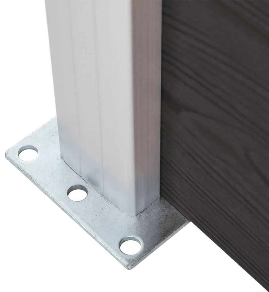 vidaXL Πάνελ Περίφραξης Μαύρο 175 x 186 εκ. από WPC