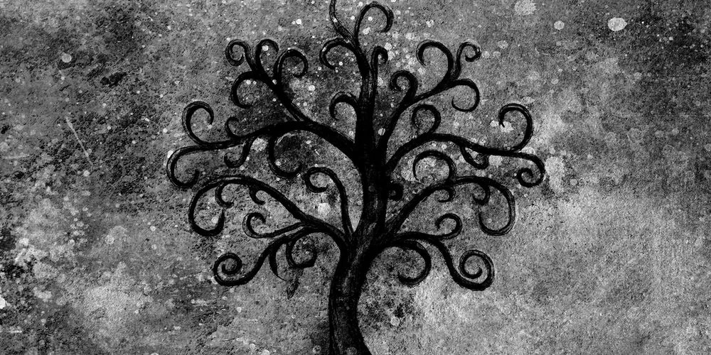 Εικόνα ασπρόμαυρο δέντρο της ζωής - 100x50