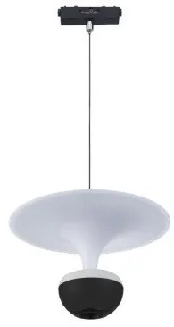 Μαγνητικό Κρεμαστό Φωτιστικό Ράγας Ultra Thin LED 5W 3CCT Φ20cm InLight-TMU0240-Black-Μαύρο TMU0240-Black