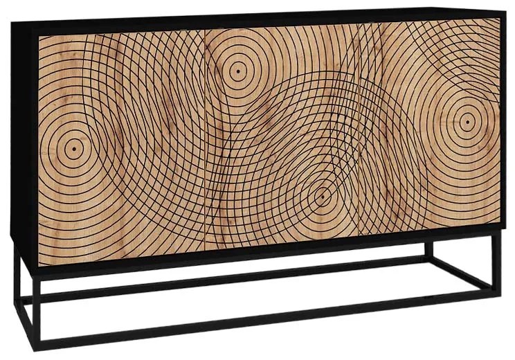 ΜΠΟΥΦΕΣ THEMIS MEGAPAP ΧΡΩΜΑ ΜΑΥΡΟ - SAPPHIRE OAK 150X35X83,6ΕΚ.