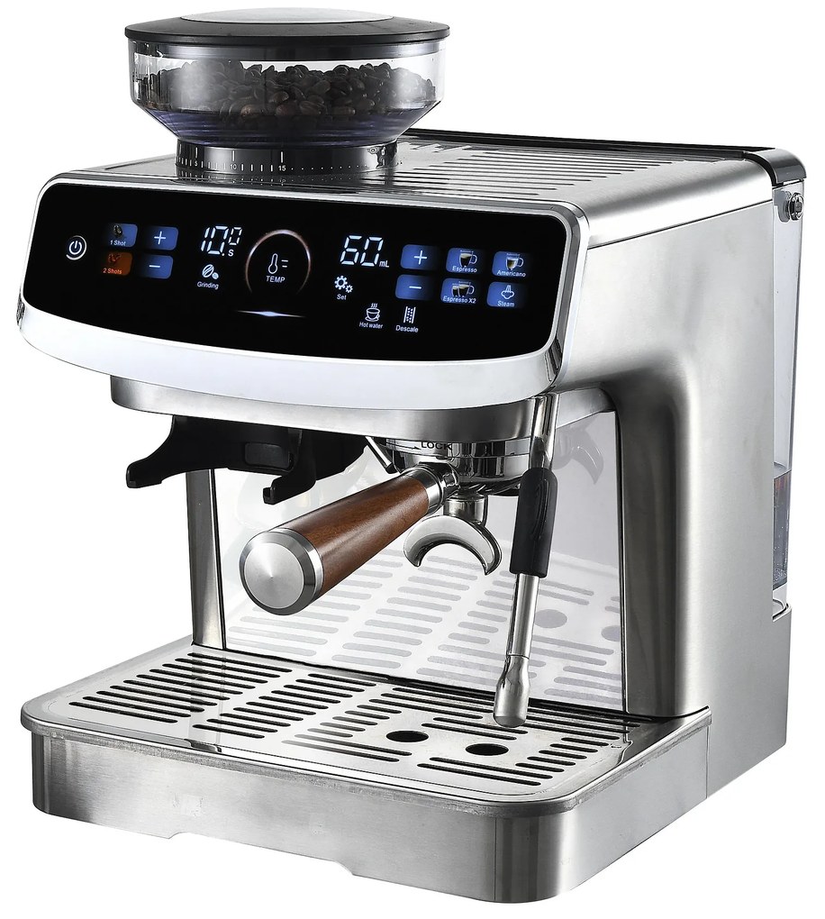 Finlux FEM-1935D Μηχανή Espresso 2450W Πίεσης 20bar Inox