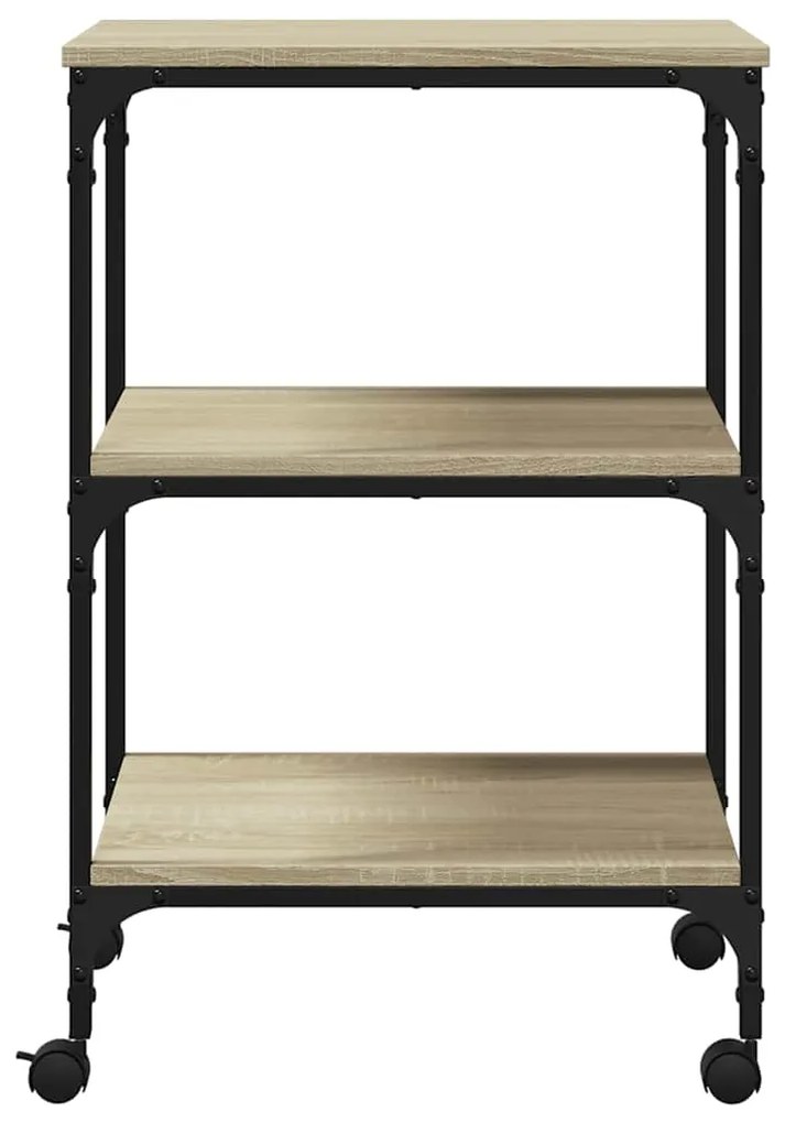 vidaXL Βάση Εκτυπωτή 3 Επιπέδων Sonoma Δρυς 50x41x75 εκ Επεξ. Ξύλο