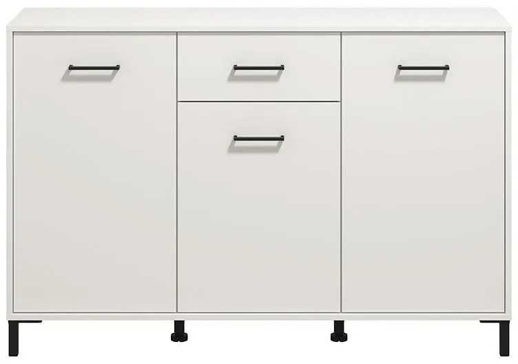Κομότα - Μπουφές Vienne 3K1F Λευκό 138x40x90 εκ. 138x40x90 εκ.