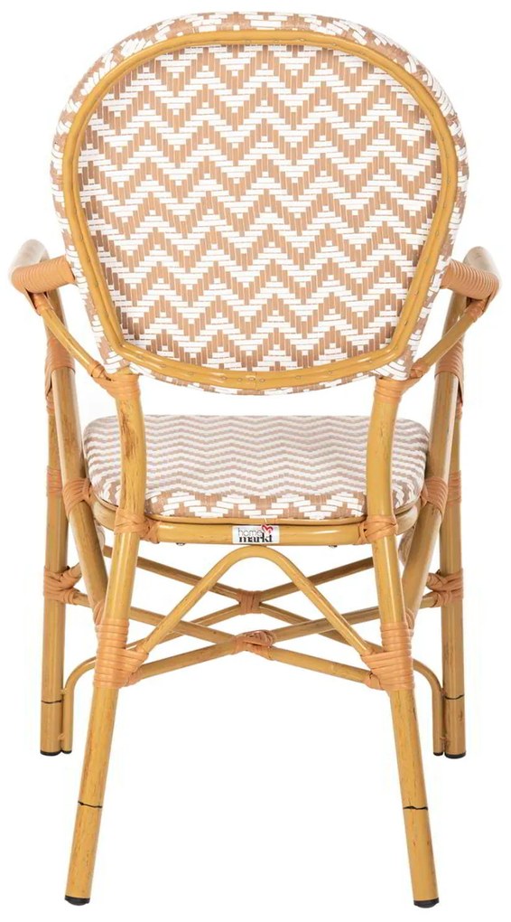ΠΟΛΥΘΡΟΝΑ ΑΛΟΥΜΙΝΙΟΥ BAMBOO LOOK ΦΥΣΙΚΟ - ΛΕΥΚΟ HM5928.03 55x58x95 εκ.