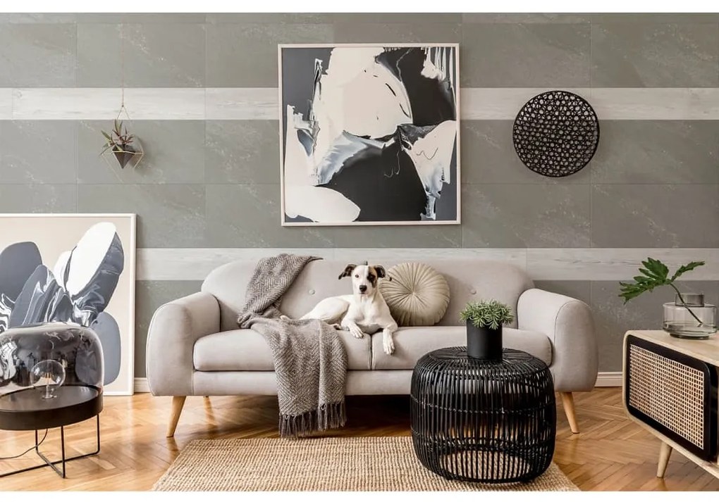 Grosfillex Πάνελ Τοίχου Gx Wall+ 11 τεμ με Όψη Πέτρας Γκρεζ 30x60 εκ.
