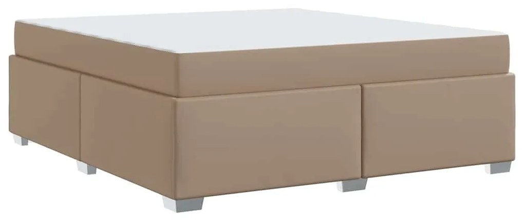 vidaXL Σκελετός Κρεβατιού Καπουτσίνο 180 x 200 cm Τεχνητό δέρμα