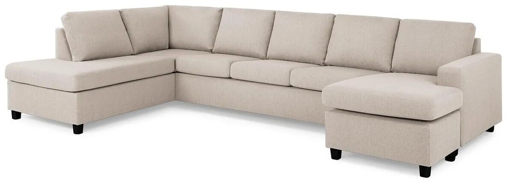 Γωνιακός Καναπές Scandinavian Choice C161, Ανοιχτό καφέ, 344x199x80cm