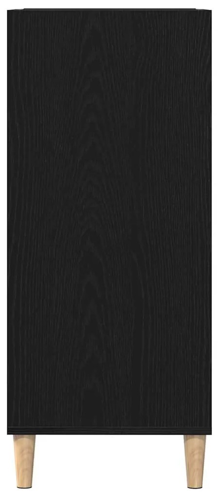 vidaXL Ντουλάπα Δίσκων Μαύρο Δρυς 84,5x38x89 εκ Επεξεργασμένο Ξύλο
