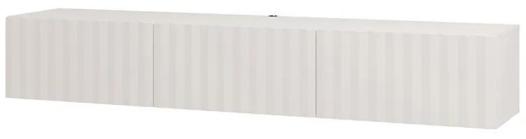 Έπιπλο Τηλεόρασης Antibes 192 3K3V Κρεμαστό Λευκό - Λευκό Ματ 192x42x32 εκ. 192x42x32 εκ.