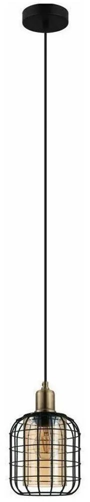 Φωτιστικό Οροφής 43527 Chisle 1/E27 Κεχριμπάρι Black-Bronze Eglo Metal, Glass