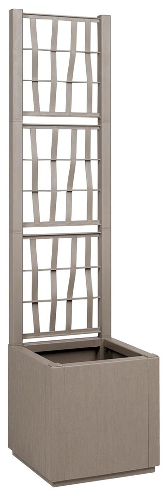 vidaXL Γλάστρα για Κήπο με Πλέγμα Ανοιχτό Καφέ 36x36x140 εκ PP