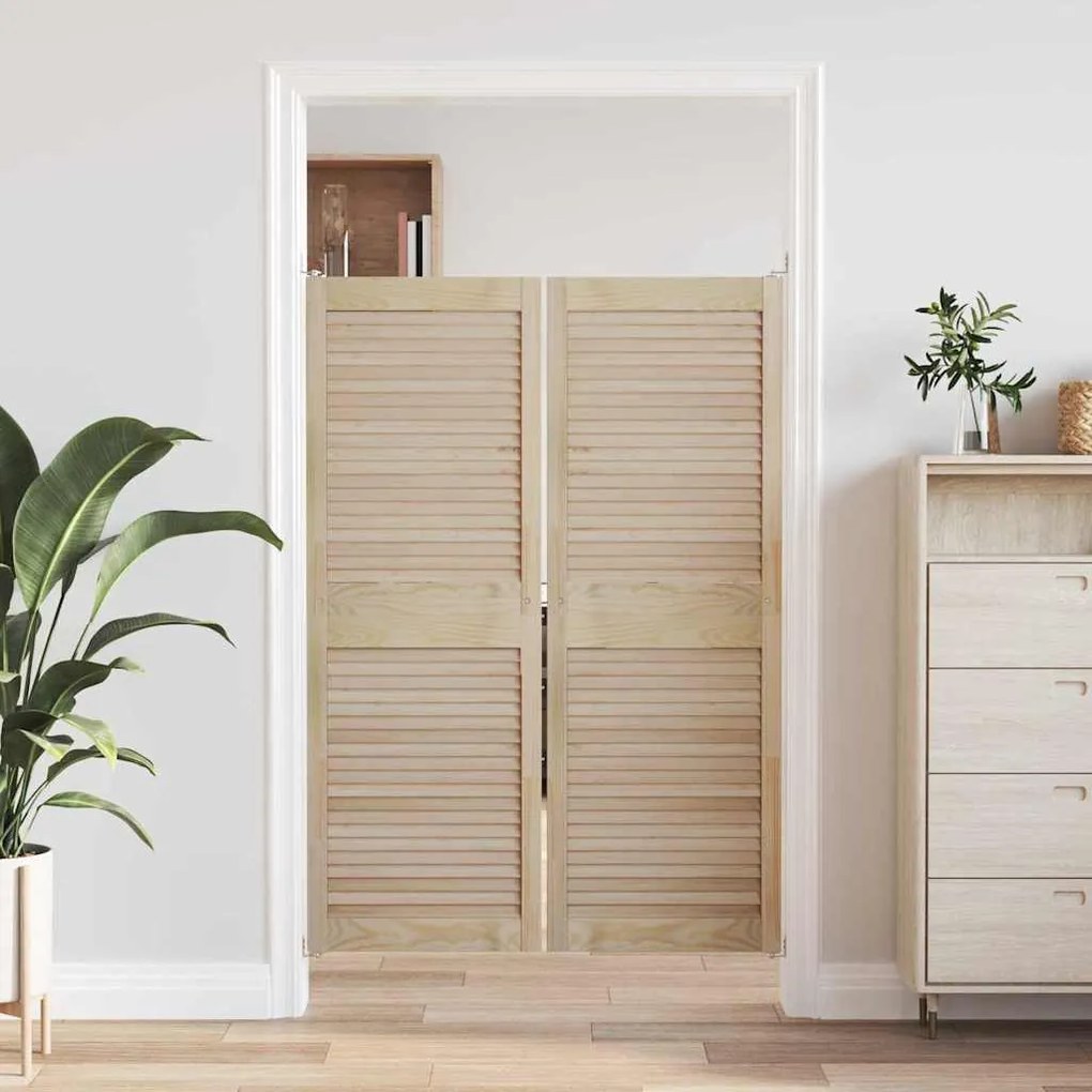 vidaXL Πόρτα Ντουλάπας με πόρτα 2 pcs Φυσικό 140.5 x 2.1 x 49.5 cm