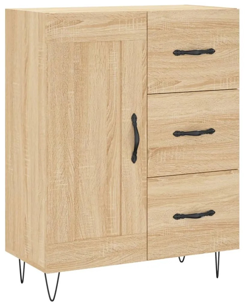 vidaXL Ντουλάπι Sonoma δρυς 69,5 x 34 x 180 εκ. από Επεξεργασμένο Ξύλο