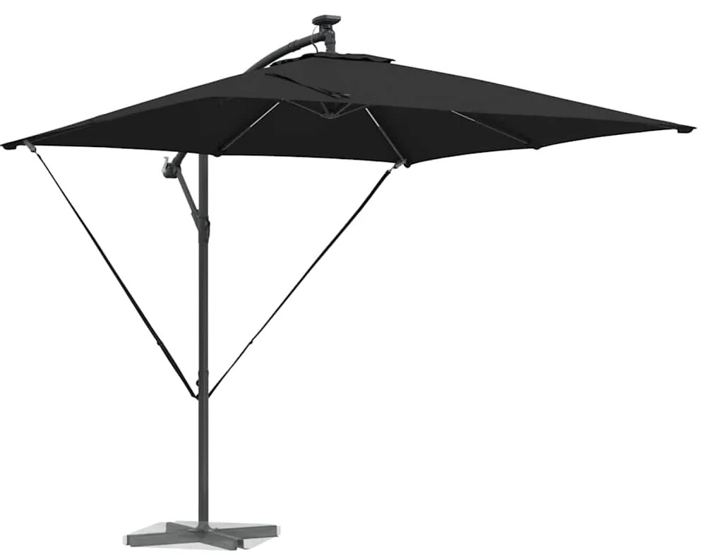 vidaXL Ομπρέλα Cantilever Banana Μαύρο 249 x 249 x 250 εκ.