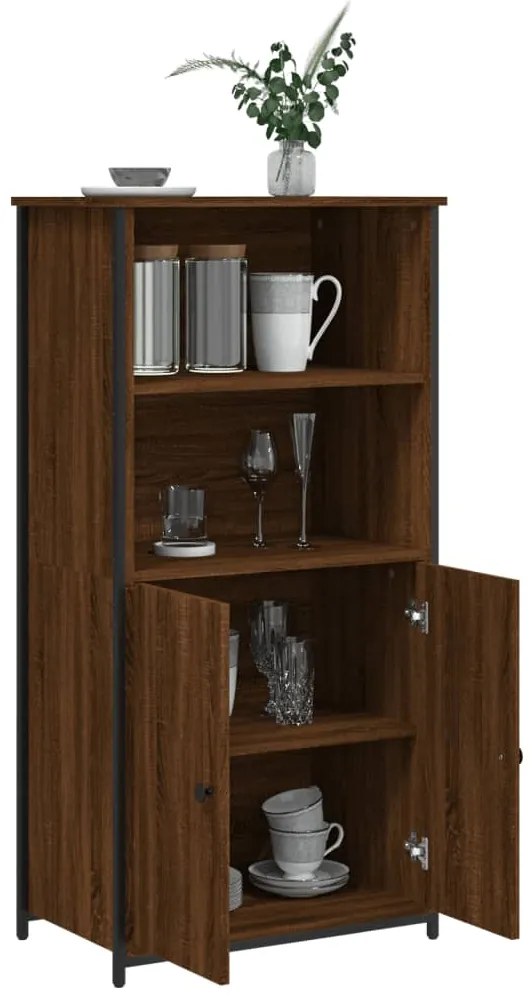vidaXL Ντουλάπι Καφέ Δρυς 62x36x121,5 εκ. από Επεξεργασμένο Ξύλο