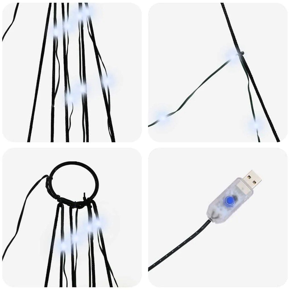 vidaXL Χριστουγεννιάτικο Δέντρο LED με Σφήνες Εδάφους 511 εκ Μέταλλο