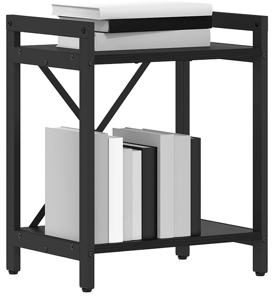 vidaXL Βιβλιοθήκη Μαύρη δρυς 40 x 30 x 48.5 εκ Επεξεργασμένο ξύλο