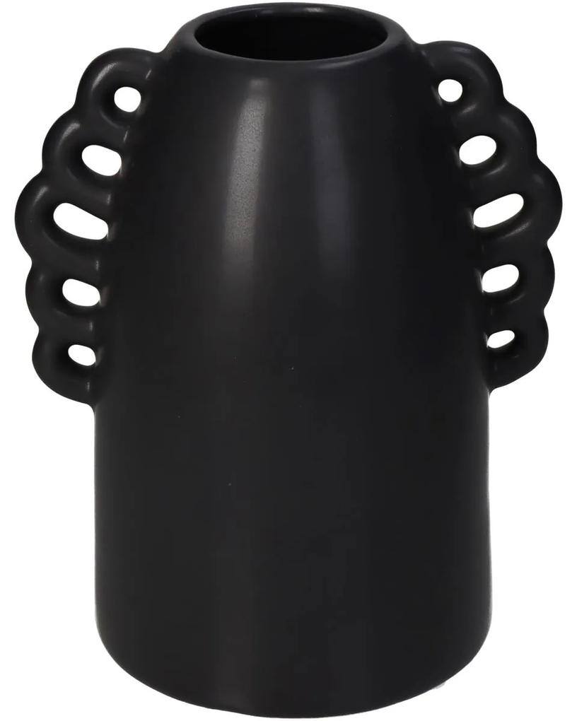 Βάζο ArteLibre Μαύρο Κεραμικό 14.3x11x17cm