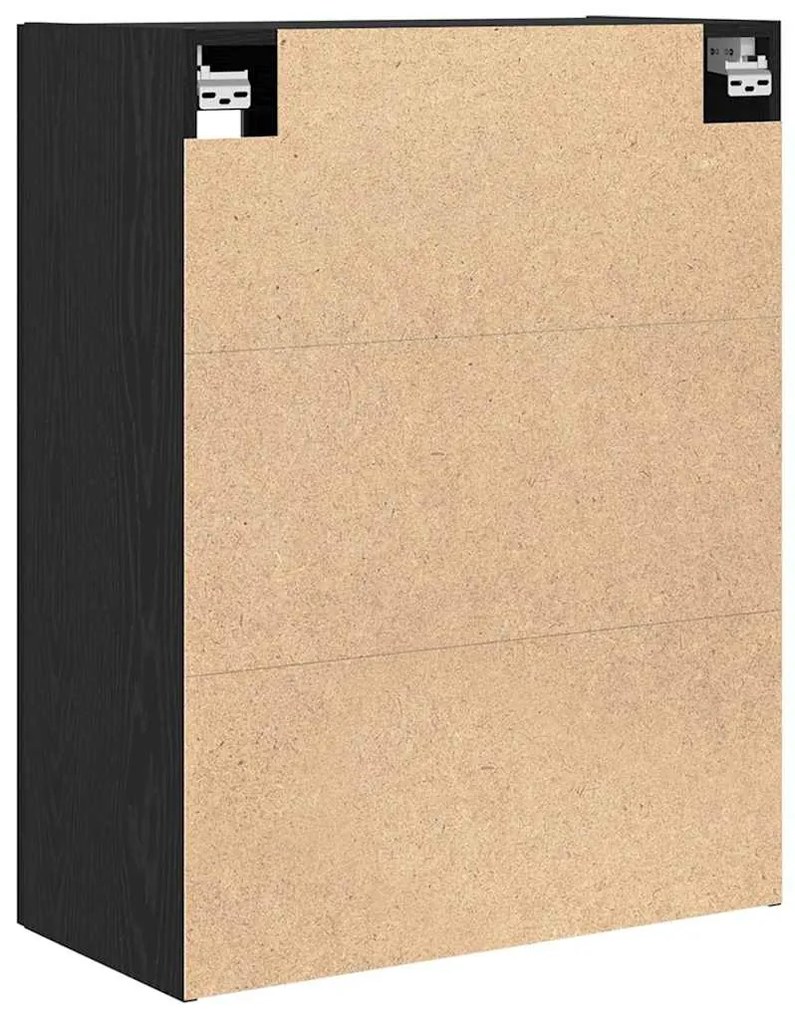 vidaXL Ντουλάπα Τοίχου Επιτοίχιο Μαύρη Οξυά 69,5 x 34 x 90 εκ.