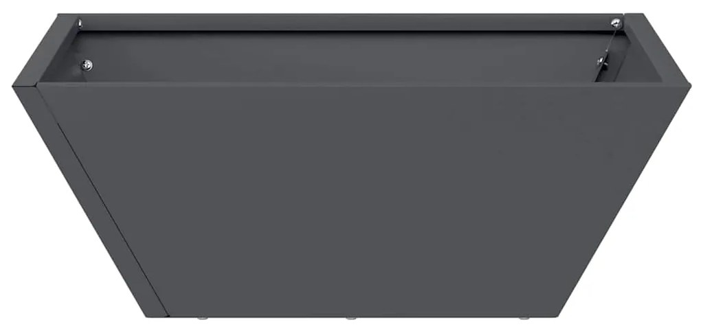 vidaXL Γλάστρα Κήπου Ανθρακί 40 x 40 x 15 cm Ψυχρής έλασης χάλυβας