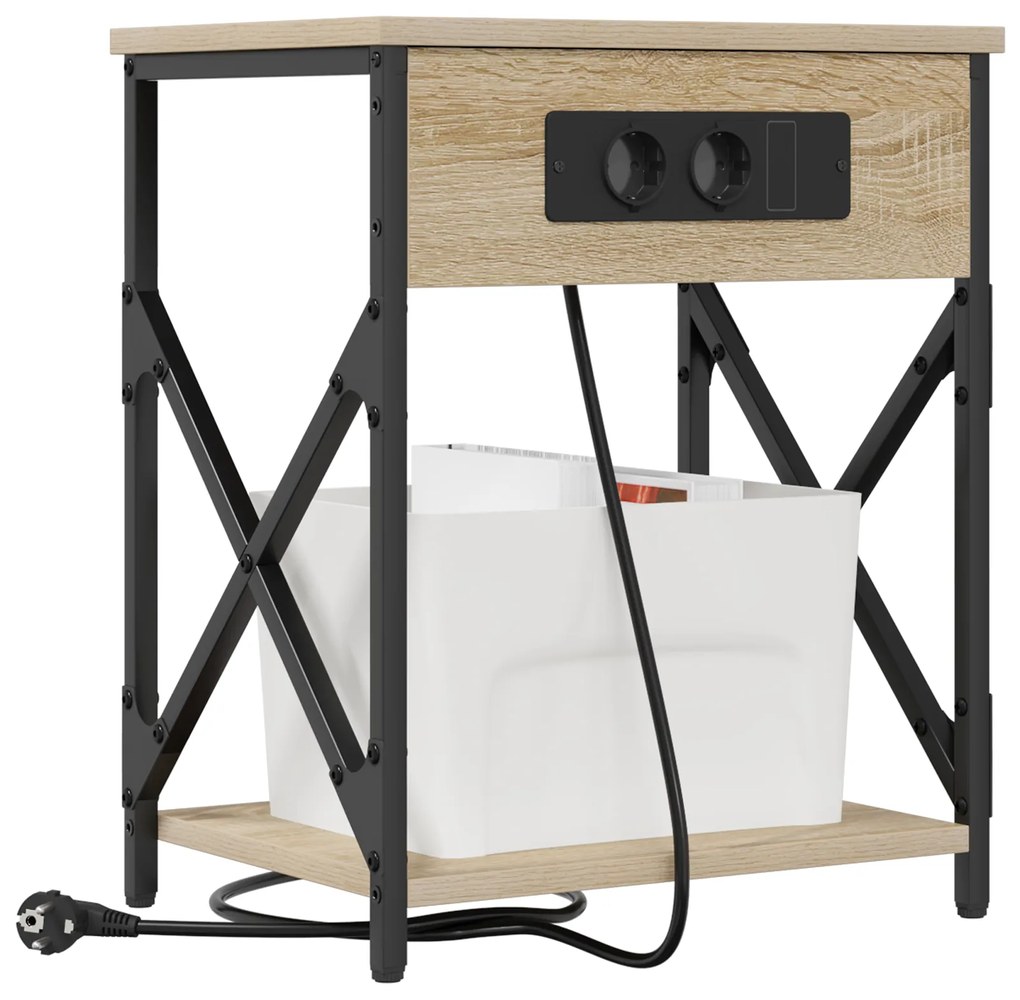 vidaXL Κομοδίνο Sonoma Δρυς 41 x 31 x 51 εκ. Επεξεργασμένο ξύλο