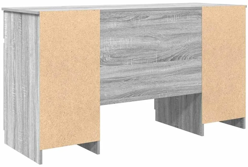 vidaXL Γραφείο Γκρι sonoma 140 x 49 x 76 εκ. Επεξεργασμένο ξύλο
