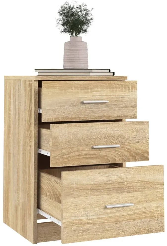 vidaXL Κομοδίνο Sonoma Δρυς 40 x 40 x 63 εκ. από Επεξεργασμένο Ξύλο