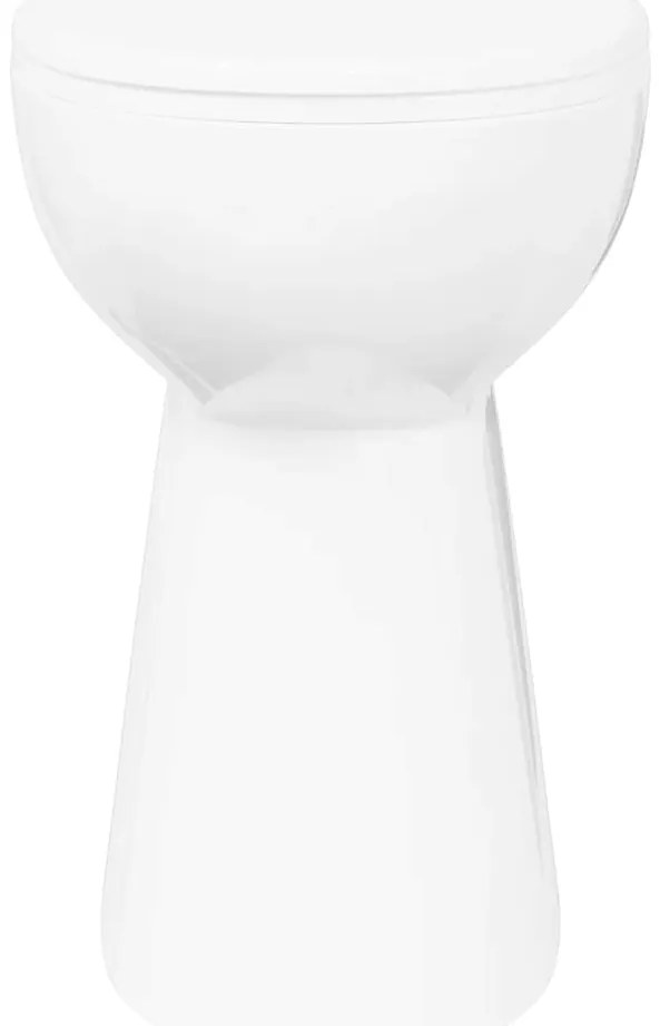 vidaXL Λεκάνη Τουαλέτας Ψηλή Χωρίς Χείλος με Soft Close Λευκή Κεραμική