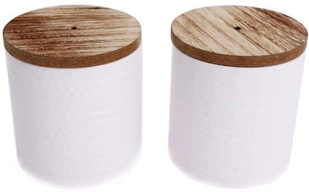 Αρωματικό Κερί Με Καπάκι 014.EU0005 10x11cm White-Brown Wood