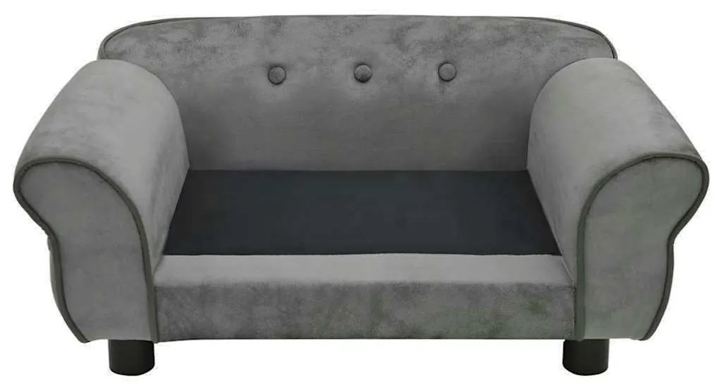 vidaXL Καναπές - Κρεβάτι Σκύλου Σκούρο Γκρι 72 x 45 x 30 εκ. Βελουτέ