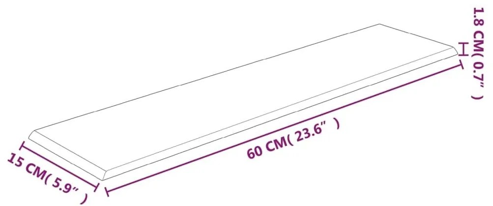 Πάνελ Τοίχου 12 τεμ. Ροζ 60x15 εκ. 1,08 μ² Βελούδινα - Ροζ