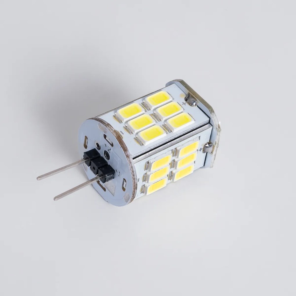 GloboStar 76135 Λάμπα LED G4 SMD 5630 6W 720lm 320° DC 12-24V IP20 Φ1.9 x Υ3.7cm Ψυχρό Λευκό 6000K Dimmable - 2 Χρόνια Εγγύηση - 76135