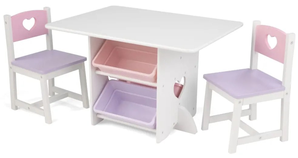KidKraft Σετ Τραπέζι και 2 Καρέκλες Σχέδιο Καρδιάς